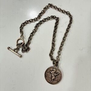 French Kande Necklace with Coin